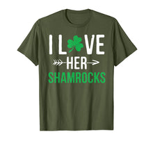 Load image into Gallery viewer, Funny shirts V-neck Tank top Hoodie sweatshirt usa uk au ca gifts for I Love Her Shamrocks T-Shirt St Patrick&#39;s Day Couples Gifts 2290754
