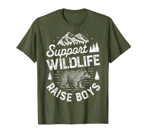 Funny shirts V-neck Tank top Hoodie sweatshirt usa uk au ca gifts for Support Wildlife Raise Boys Shirt Parents Mom Mother Father 243799