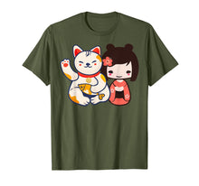 Load image into Gallery viewer, Funny shirts V-neck Tank top Hoodie sweatshirt usa uk au ca gifts for Maneki Neko Lucky Beckoning Cat with cute girl t-shirt 1047449
