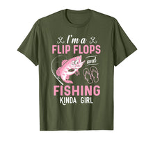 Load image into Gallery viewer, I'm A Flip Flops And Fishing Kinda Girl Funny T-Shirt
