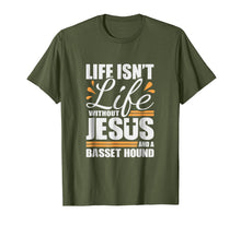 Load image into Gallery viewer, Funny shirts V-neck Tank top Hoodie sweatshirt usa uk au ca gifts for Basset Hound Tshirt Life Jesus and a Dog Shirt for Women Men 2180367
