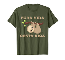 Load image into Gallery viewer, Funny shirts V-neck Tank top Hoodie sweatshirt usa uk au ca gifts for Pura Vida Sloth Shirt Costa Rica 821918
