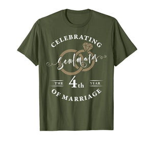 Funny shirts V-neck Tank top Hoodie sweatshirt usa uk au ca gifts for 4th Wedding Anniversary T-Shirt 4 years of Marriage Gift 2437964