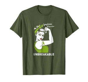 Funny shirts V-neck Tank top Hoodie sweatshirt usa uk au ca gifts for Lymphoma Warrior Unbreakable - Lymphoma Awareness Shirt 250980