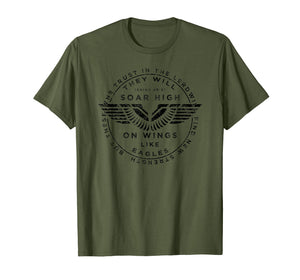 Soar On Wings Like Eagles Mens Christian T-shirt