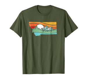 Funny shirts V-neck Tank top Hoodie sweatshirt usa uk au ca gifts for Montana Outdoors Retro Mountains & Nature Graphic T-Shirt 1611094