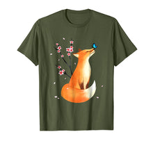 Load image into Gallery viewer, Fox Japanese Cherry Blossom Flower Vintage Gift T Shirt

