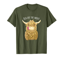 Load image into Gallery viewer, Funny shirts V-neck Tank top Hoodie sweatshirt usa uk au ca gifts for Cute Cartoon Scottish Highland Cow &#39;Och Aye&#39;  T-Shirt 3296579

