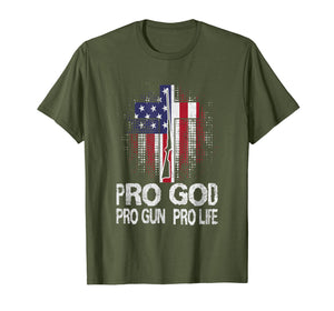 Funny shirts V-neck Tank top Hoodie sweatshirt usa uk au ca gifts for Pro God Pro Gun Pro Life T-Shirt 703719