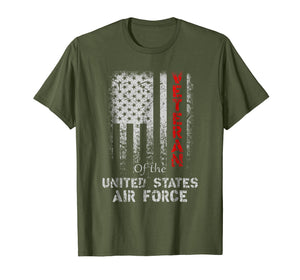 Funny shirts V-neck Tank top Hoodie sweatshirt usa uk au ca gifts for Vintage Proud Air Force Veteran American Flag T-shirt 1961076