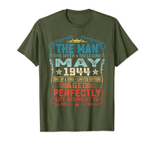 Load image into Gallery viewer, Funny shirts V-neck Tank top Hoodie sweatshirt usa uk au ca gifts for 75th Birthday Gifts T-Shirt Fun The Man Myth Legend May 1944 291031
