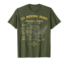 Load image into Gallery viewer, National Parks T shirt Map Camping tshirt Women Men Hiking
