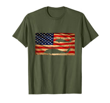 Load image into Gallery viewer, Uh-60 Black Hawk Helicopter T-Shirt Gift Usa Flag
