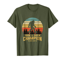 Load image into Gallery viewer, Hide And Seek World Champion T-Shirt Bigfoot Retro Vintage
