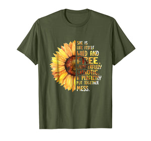 She Is Life Itself Wild And Free Sunflower T-Shirt