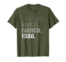 Load image into Gallery viewer, Born In March 1980 Legend 40 Years Old 40th Birthday Gift T-Shirt-4001171
