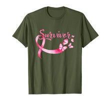 Load image into Gallery viewer, Breast Cancer Awareness Pink Butterflies Ribbon Survivor TShirt776736
