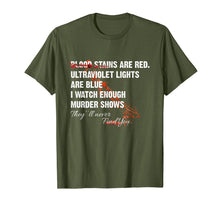 Load image into Gallery viewer, Blood stains are red. ultraviolet lights are blue i watch T-Shirt-1896915
