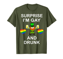 Load image into Gallery viewer, Surprise I'm Gay and Drunk Leprechaun LGBT St Patricks Day TShirt732875
