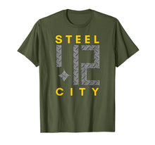 Load image into Gallery viewer, Pittsburgh Steel City 412 Strong Metal Design T-Shirt-4013807
