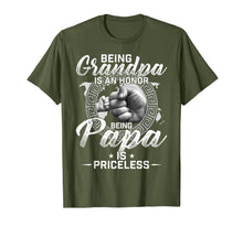 Load image into Gallery viewer, Being A Grandpa Is An Honor Being A Papa Is Priceless Funny T-Shirt-103725
