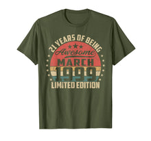 Load image into Gallery viewer, Vintage March 1999 21 Year Old Bday Gifts 21st Birthday TShirt503478
