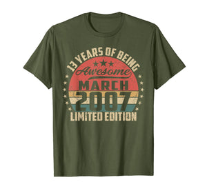 Vintage March 2007 13 Year Old Bday Gifts 13th Birthday TShirt900618