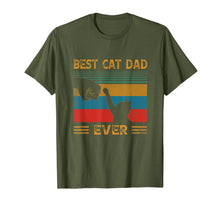 Load image into Gallery viewer, Mens Vintage Best Cat Dad Ever Bump Cat Lover Gifts T-Shirt-181039
