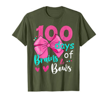 Load image into Gallery viewer, 100 Days Of Brains Bows 100th Day Of School Gifts Kids Girls T-Shirt-4050266
