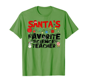 Santa's Favorite Science Teacher Christmas T-Shirt