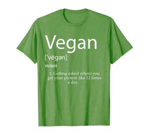 Funny shirts V-neck Tank top Hoodie sweatshirt usa uk au ca gifts for Vegan Definition Shirt - Funny Vegan Joke - Women Men Kids 222209