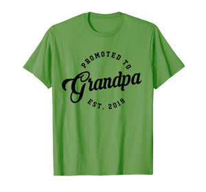 Funny shirts V-neck Tank top Hoodie sweatshirt usa uk au ca gifts for Mens Promoted To Grandpa EST 2019 T Shirt New Grandfather Gift 1058786