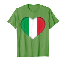 Load image into Gallery viewer, Funny shirts V-neck Tank top Hoodie sweatshirt usa uk au ca gifts for I Love Italy T-Shirt | Italian Flag Heart Outfit 356113
