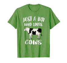 Load image into Gallery viewer, Funny shirts V-neck Tank top Hoodie sweatshirt usa uk au ca gifts for Just A Boy Who Loves Cows T-Shirt Animal Lover Farm Gift 1585747
