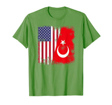 Load image into Gallery viewer, Funny shirts V-neck Tank top Hoodie sweatshirt usa uk au ca gifts for Half Turk Turkish Flag T-Shirt | Vintage Turkey USA Gift 3105473
