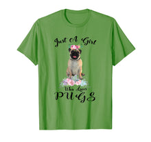 Load image into Gallery viewer, Funny shirts V-neck Tank top Hoodie sweatshirt usa uk au ca gifts for Just a girl who loves pugs shirt funny pugs lover t shirt 785913
