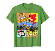 Load image into Gallery viewer, Funny shirts V-neck Tank top Hoodie sweatshirt usa uk au ca gifts for Birthday Boys Shirt Age 5 Superhero Comic Book Theme Party 1136786
