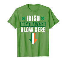Load image into Gallery viewer, St patricks day Shamrock Irish breathalyzer blow here Funny TShirt411855
