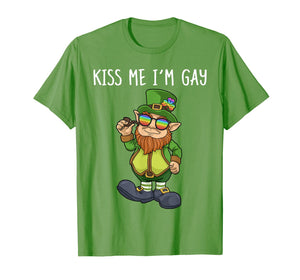 Kiss Me I'm Gay Pride St Patricks Day LGBT Shirt Homosexual T-Shirt-5680918