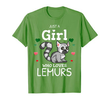 Load image into Gallery viewer, Just A Girl Who Loves Lemurs Madagascar Flag Colors Gift T-Shirt-3187030
