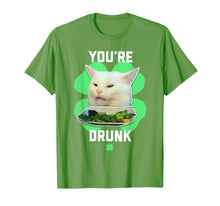 Load image into Gallery viewer, You&#39;re Drunk Confused Cat Meme St Patrick&#39;s Day Smudge TShirt685930
