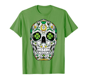 Sugar Skull St Patricks Day Of The Dead Women Shamrock Gifts TShirt96547