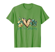 Load image into Gallery viewer, Peace love Patty&#39;s Day Clover TShirt St Patrick&#39;s Day Gifts T-Shirt612190
