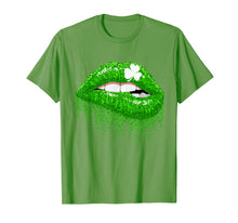 Load image into Gallery viewer, Green Lips Biting Sexy Irish Costume Shirt St Patricks Day TShirt97847
