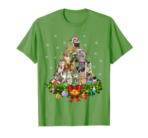 Funny Cat Christmas Tree Xmas Gifts T-Shirt-68797