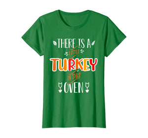 Womens Funny Turkey Mom Thanksgiving Pregnancy Announcement shirt T-Shirt