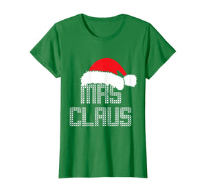 Womens Mr and Mrs Claus Family Matching Pajamas Xmas Santa T-Shirt