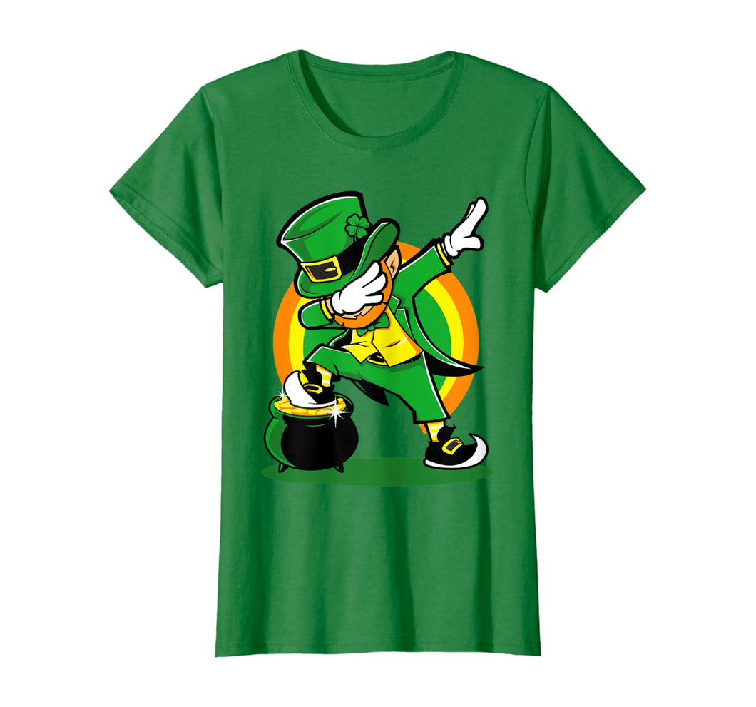 Dabbing Leprechaun Boy, St Patricks Day Shirt Kids Men Women T-Shirt-73035