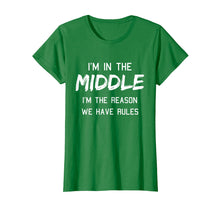 Load image into Gallery viewer, Funny shirts V-neck Tank top Hoodie sweatshirt usa uk au ca gifts for Middle Child Shirt I Am The Reason We Have Rules Siblings 1207040
