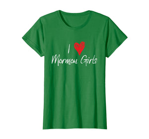 Funny shirts V-neck Tank top Hoodie sweatshirt usa uk au ca gifts for I Love Heart Mormon Girls Funny LDS T-Shirt 1985768